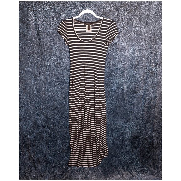 BCBGMAXAZRIA Stretchy Striped Hi-Low Maxi Dress | Size Small Like New - Picture 1 of 6